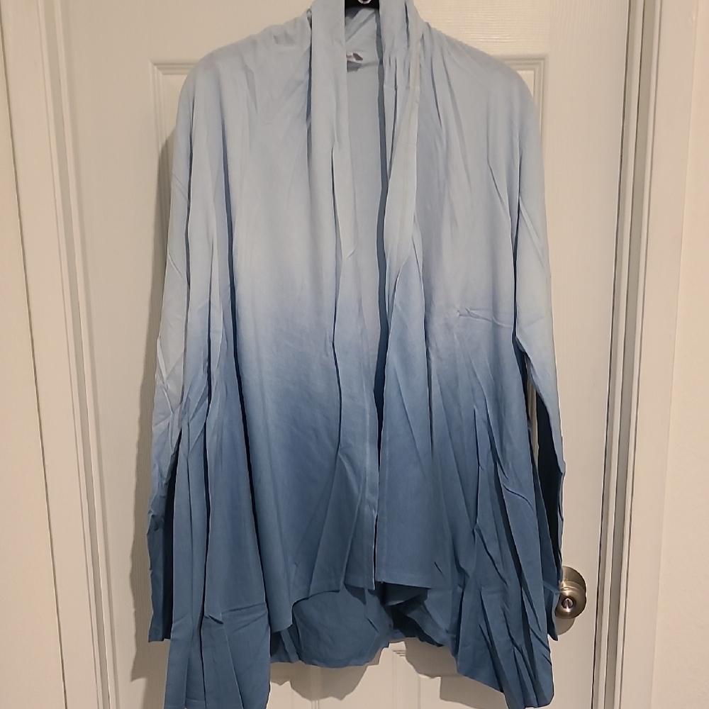 DG2 by Diane Gilman Light Blue Ombre Cardigan
